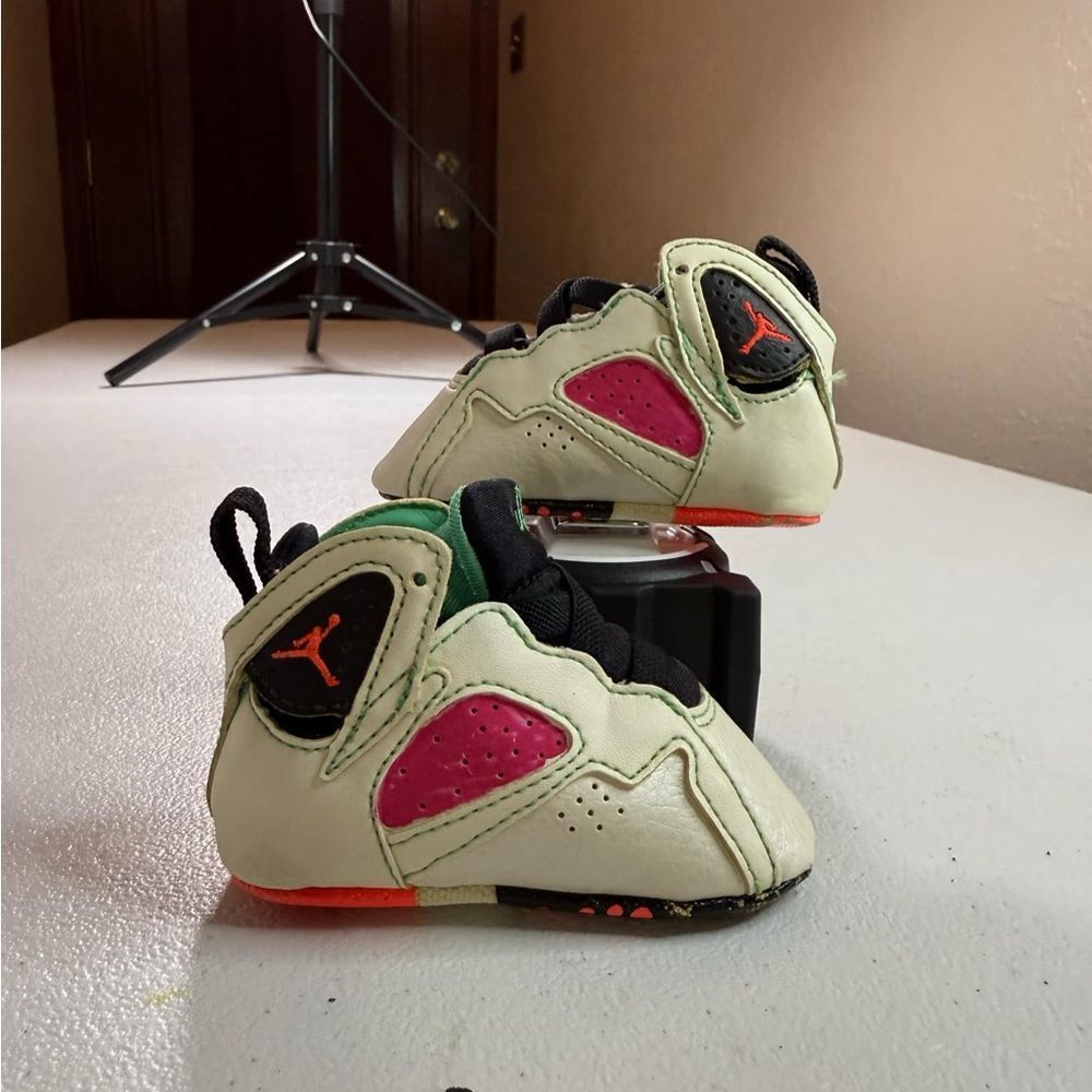 Jordan retro 7 Baby 2c Sneaker Shoes White Synthetic Lace Up